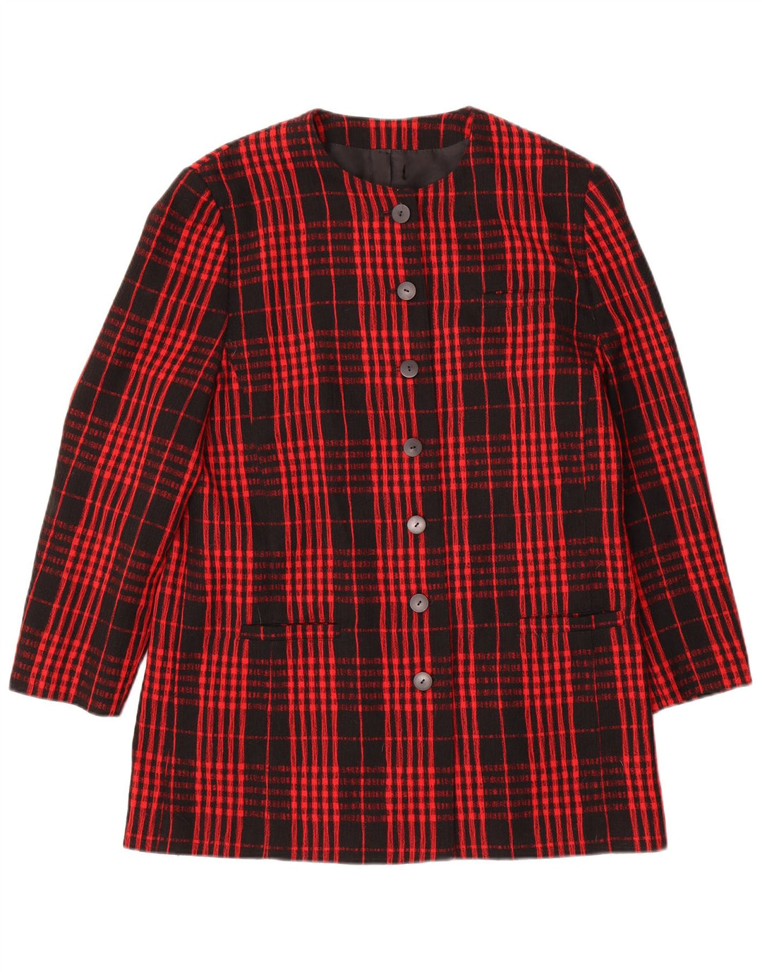 Gerry Weber Womens 7 button Blazer Jacket UK 12 Medium Red Check Wool
