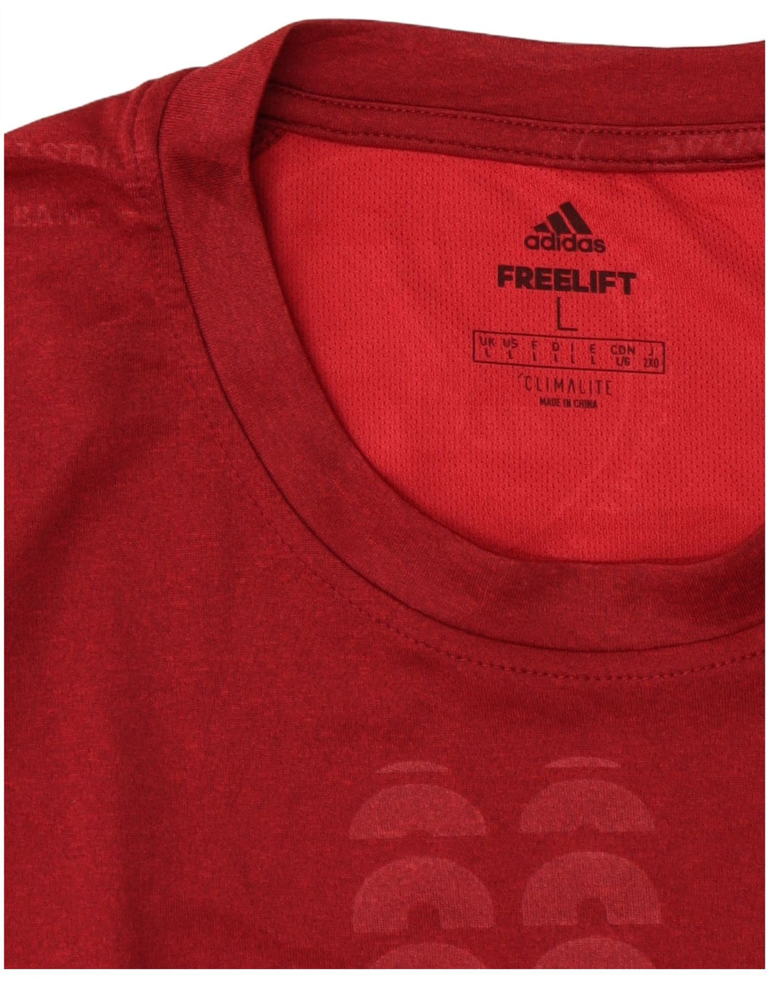 ADIDAS Mens Climalite Graphic T-Shirt Top Large Burgundy