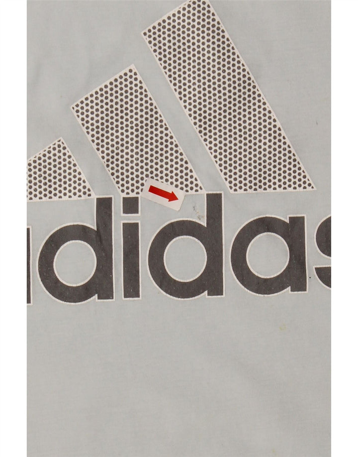 ADIDAS Mens Graphic T-Shirt Top Large Blue Vintage Adidas and Second-Hand Adidas from Messina Hembry 