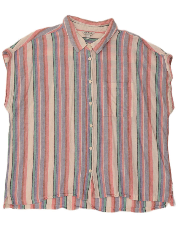 Orvis Womens Sleeveless Shirt Blouse UK 18 XL Multicoloured Striped