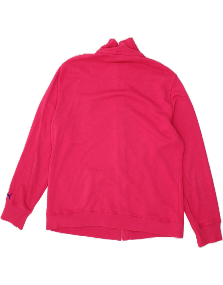 PUMA Womens Graphic Tracksuit Top Jacket UK 16 Large  Pink Vintage Puma and Second-Hand Puma from Messina Hembry 