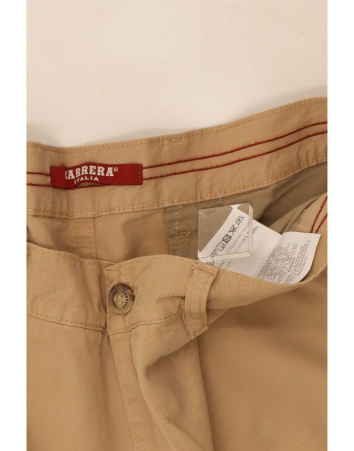 Carrera Mens 618 Cargo Shorts W34 Large Beige Cotton