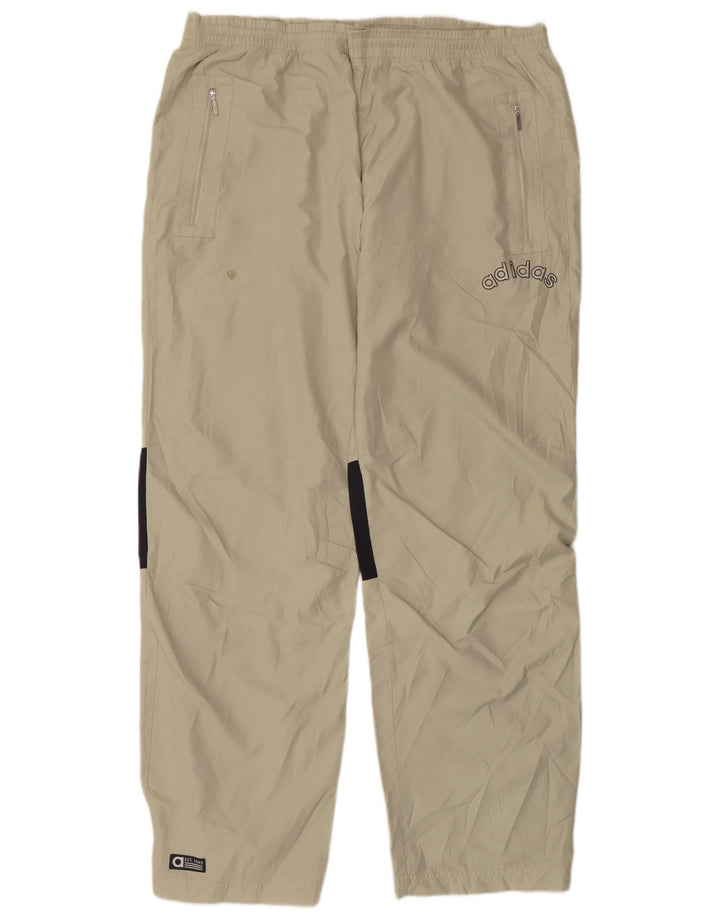 ADIDAS Mens Graphic Tracksuit Trousers Large  Beige Colourblock Polyester
