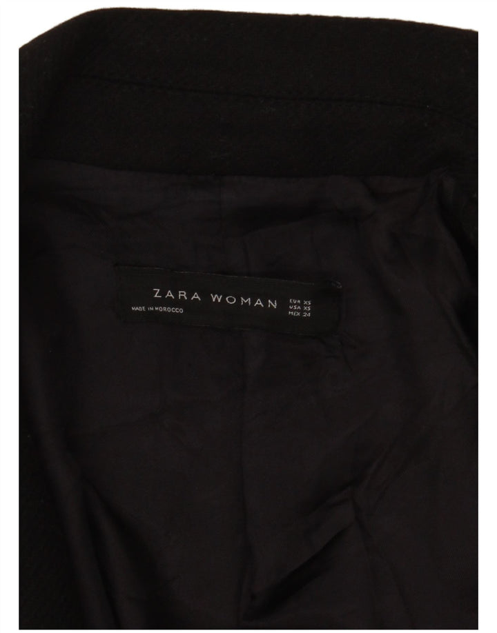 Zara Womens Overcoat UK 6 XS Black