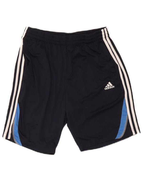 Adidas Womens Sport Shorts Medium Navy Blue Colourblock Polyester