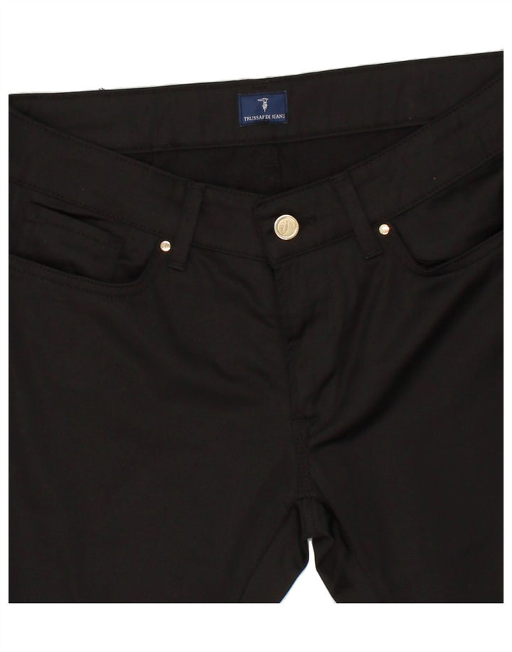 TRUSSARDI Womens Bootcut Casual Trousers W26 L32 Black Vintage Trussardi and Second-Hand Trussardi from Messina Hembry 
