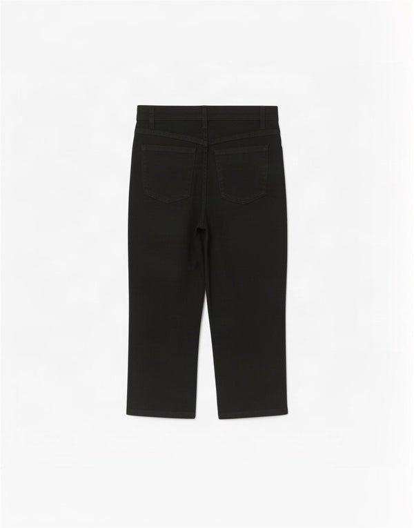 Marks & Spencer Womens Capri Jeans UK 14 Medium W30 L22 Black Cotton