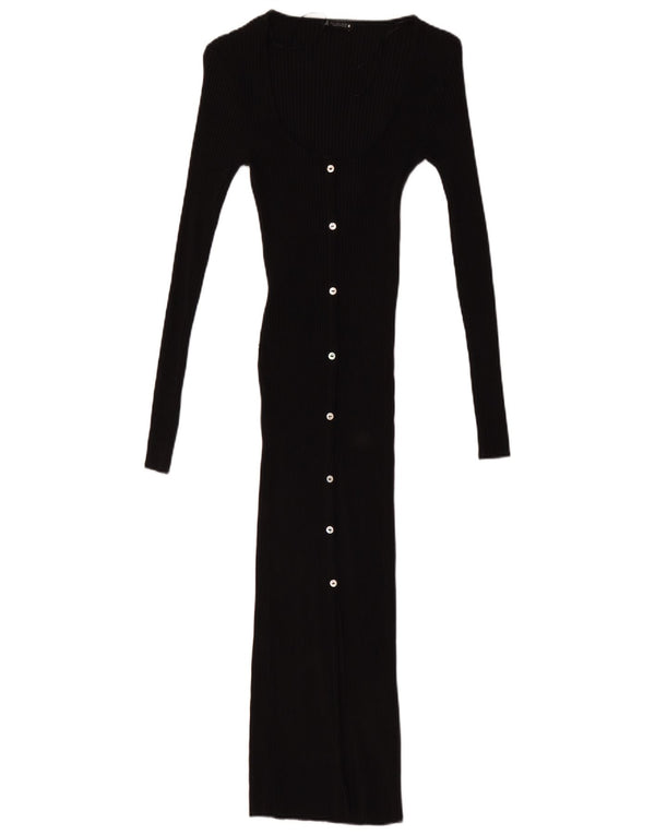 Zara Womens Long Sleeve Jumper Dress UK 10 Small Black