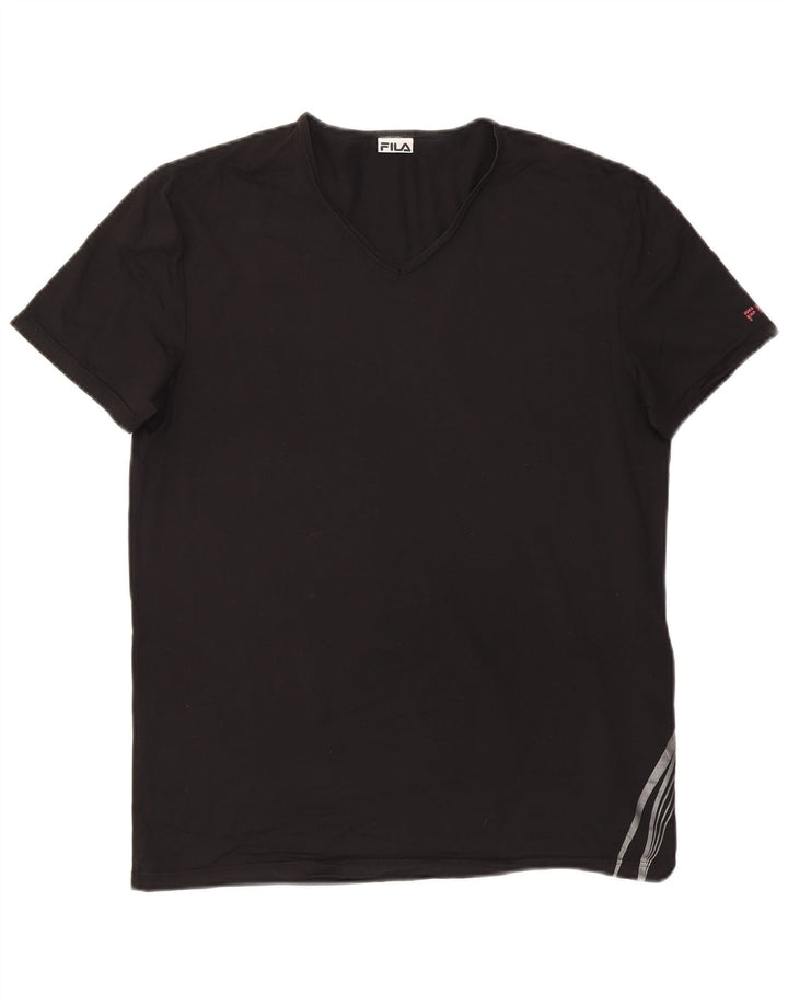 FILA Mens T-Shirt Top Large Black