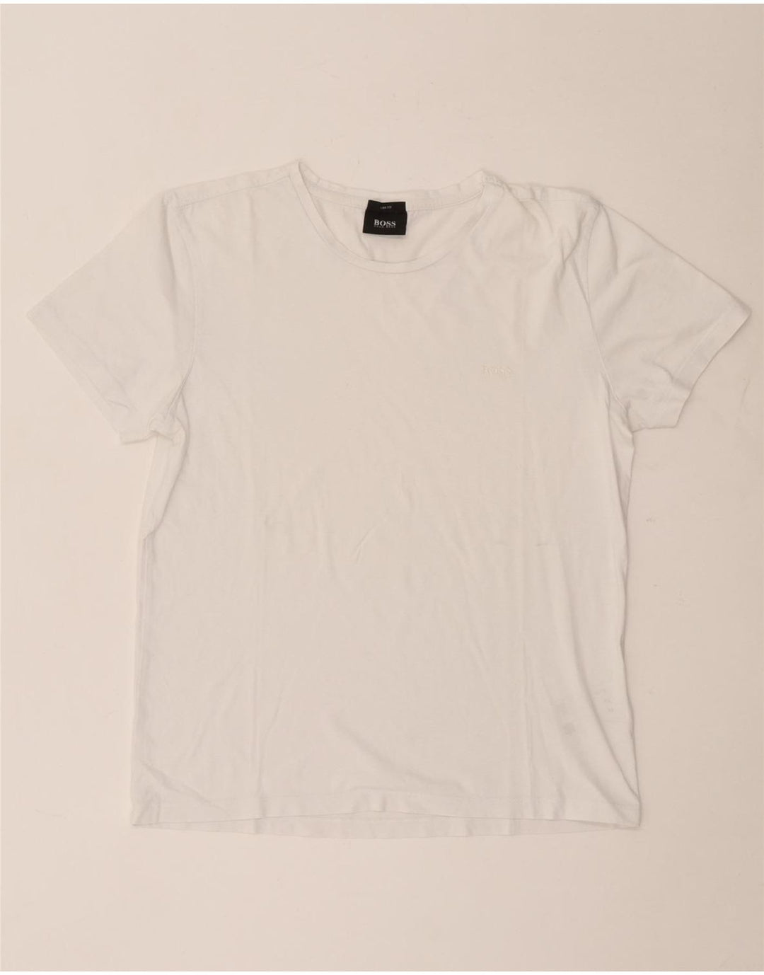 Hugo Boss Mens Slim Fit T-Shirt Top Medium White Cotton