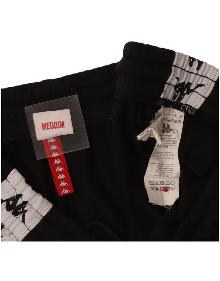 Kappa Mens Graphic Tracksuit Trousers Medium  Black Colourblock Polyester