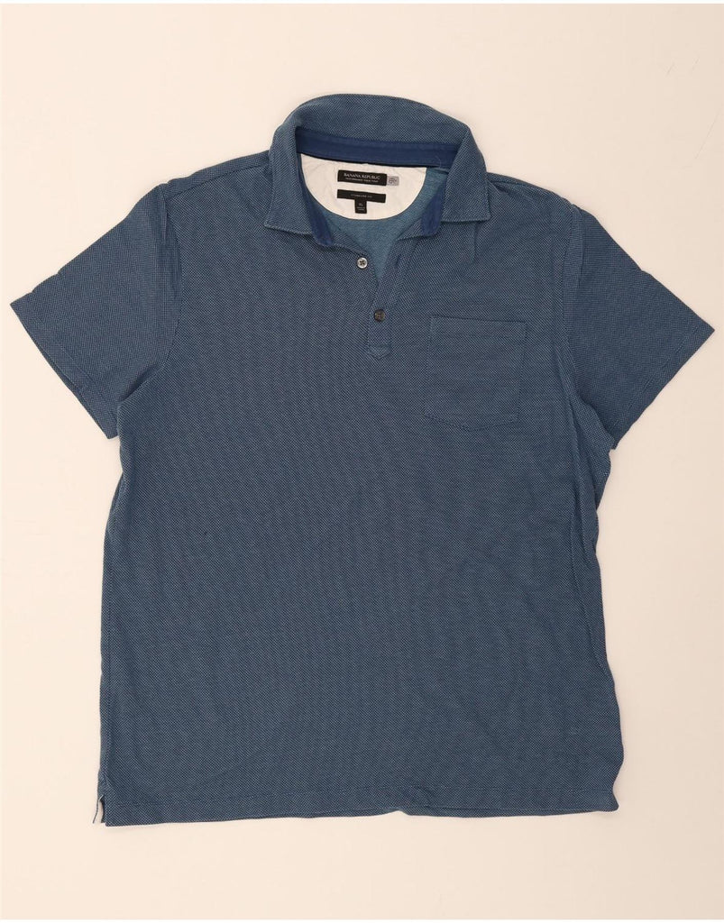 BANANA REPUBLIC Mens Standard Fit Polo Shirt XL Blue Cotton Vintage Banana Republic and Second-Hand Banana Republic from Messina Hembry 