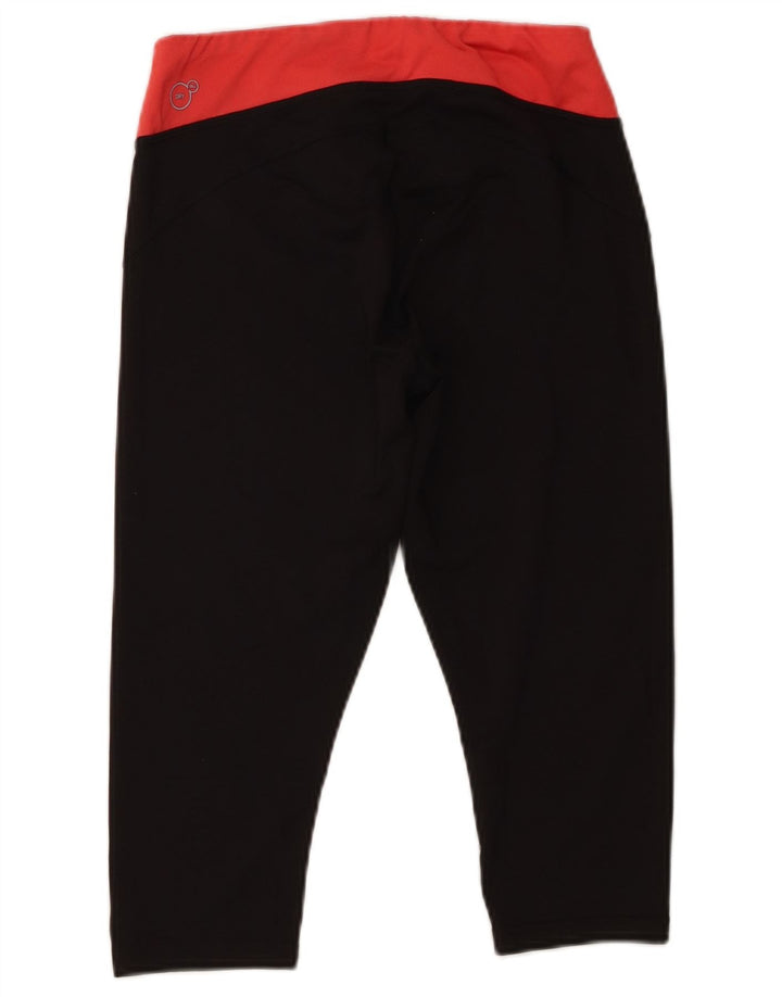Puma Womens Capri Leggings UK 12 Medium Black Colourblock Polyester