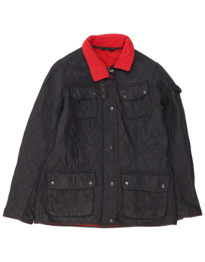Barbour Womens Quilted Jacket UK 14 Large Black