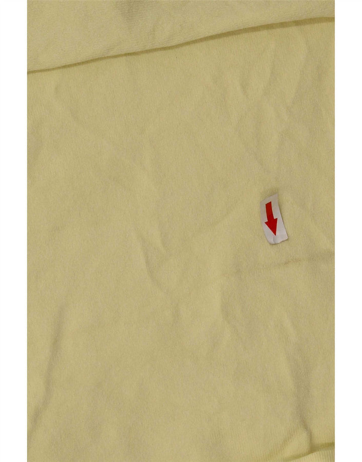 Zara Womens Off Shoulder Top UK 16 Large Yellow Viscose