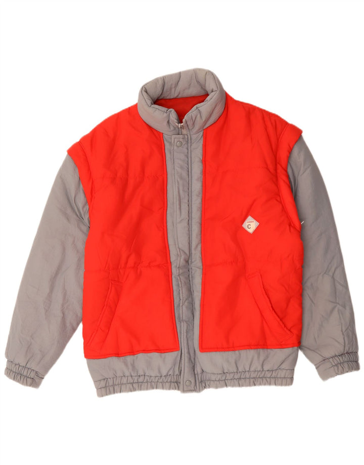 Carrera Mens Padded Jacket UK 40 Large Red Colourblock Polyamide