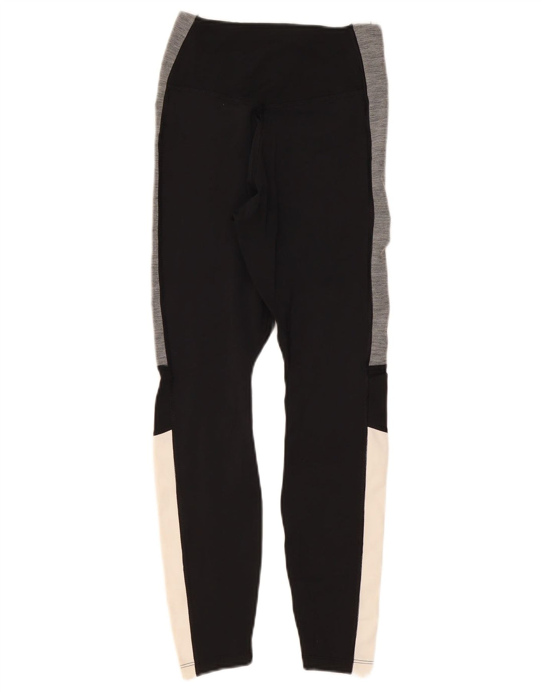 NIKE Womens Dri Fit Leggings UK 4 XS  Black Colourblock Polyester