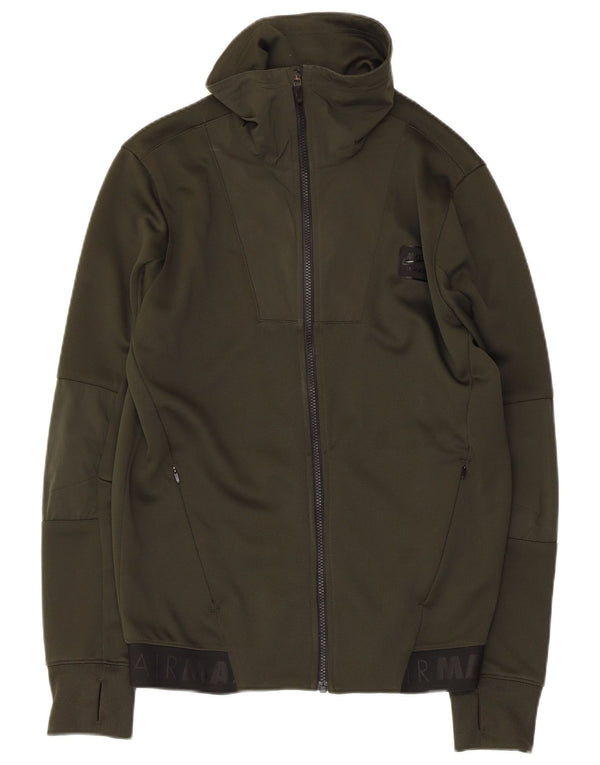 NIKE Mens Air Max Graphic Tracksuit Top Jacket Medium Khaki Colourblock