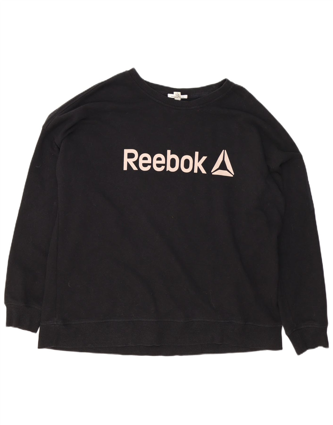 Reebok Mens Graphic Sweatshirt Jumper XL Black