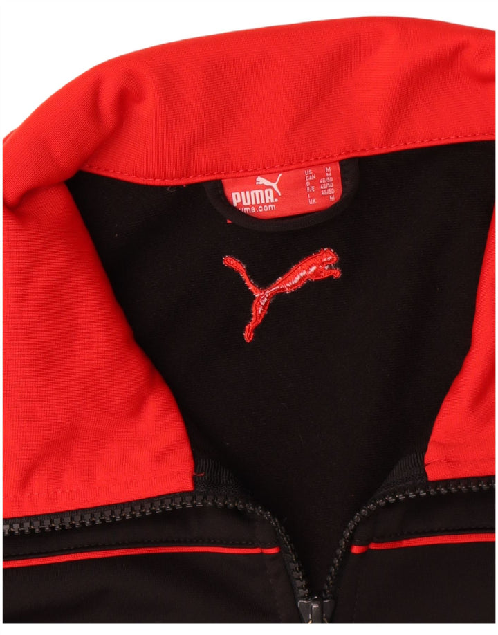 Puma Mens Graphic Tracksuit Top Jacket Medium Black Polyester