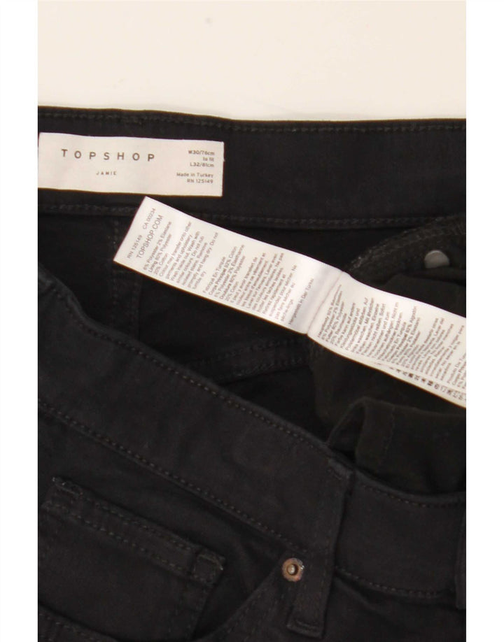 Topshop Womens Skinny Jeans W30 L32 Black Polyester