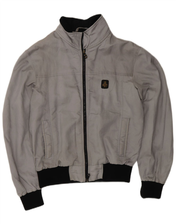 Refrigiwear Womens Bomber Rain Jacket UK 14 Medium Grey Colourblock
