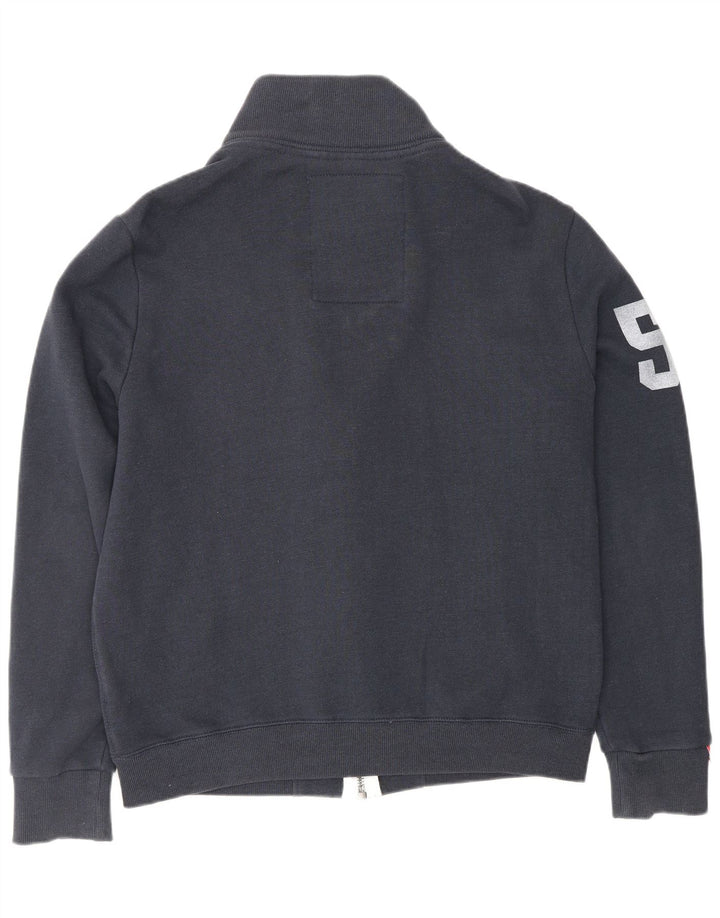 SUPERDRY Mens Track & Field Graphic Tracksuit Top Jacket Large Navy Blue