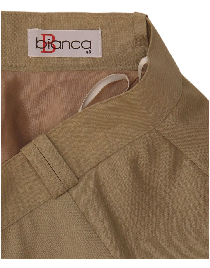 Bianca Womens Straight Skirt EU 40 Medium W28  Beige New Wool