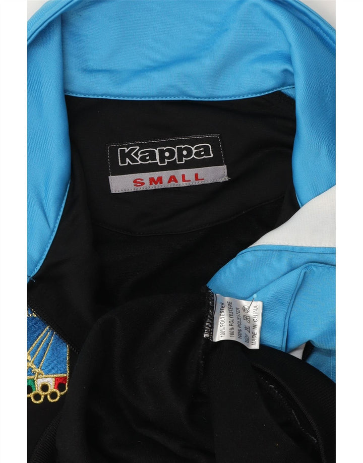 Kappa Mens Italia Tracksuit Top Jacket Small Black Colourblock Polyester