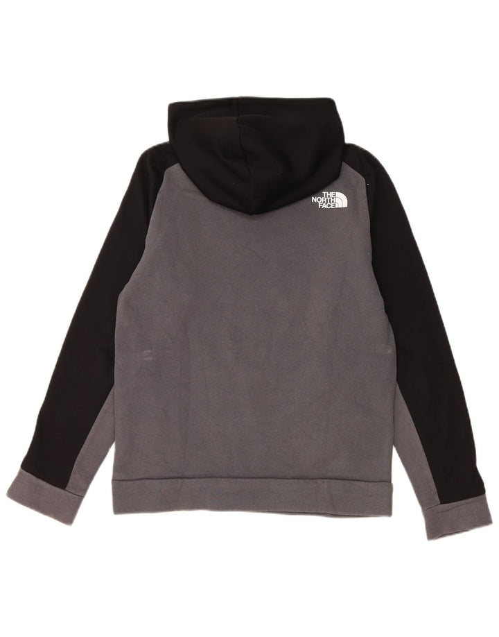 THE NORTH FACE Boys Hoodie Jumper 11-12 Years Large Grey Colourblock