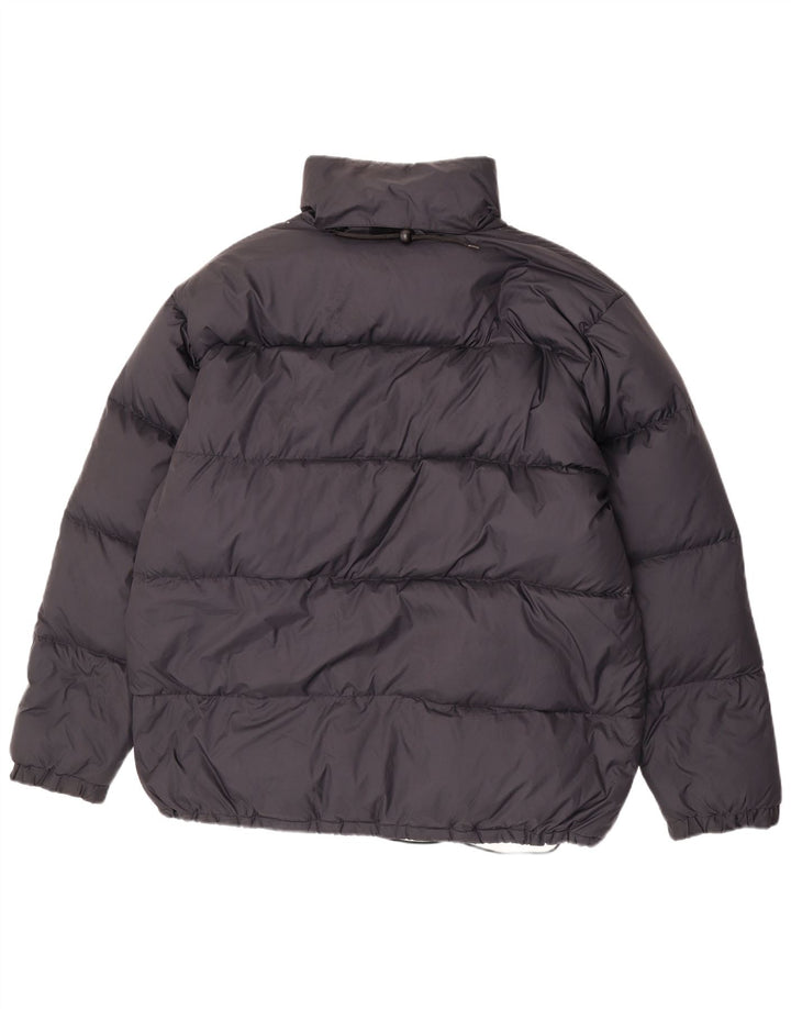 SALEWA Mens Hooded Padded Jacket UK 40 Large Navy Blue Polyamide