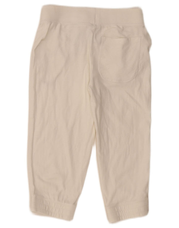 NIKE Girls Tracksuit Trousers Joggers 12-13 Years Large White Cotton