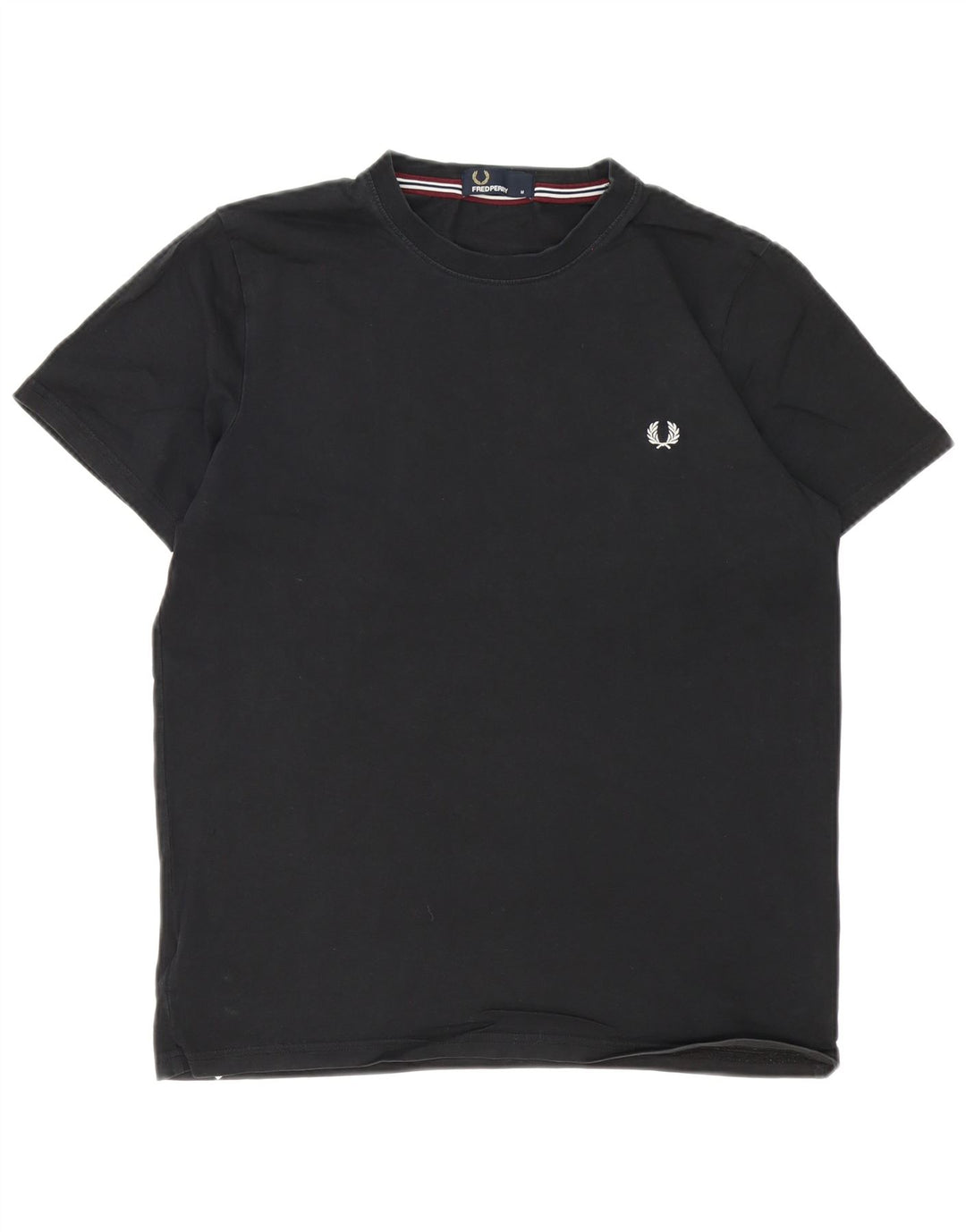 Fred Perry Mens T-Shirt Top Medium Black Cotton