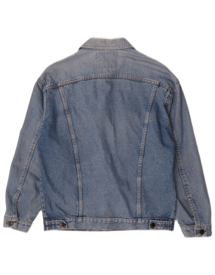 Wild Jeans Mens Denim Jacket UK 38 Medium Blue