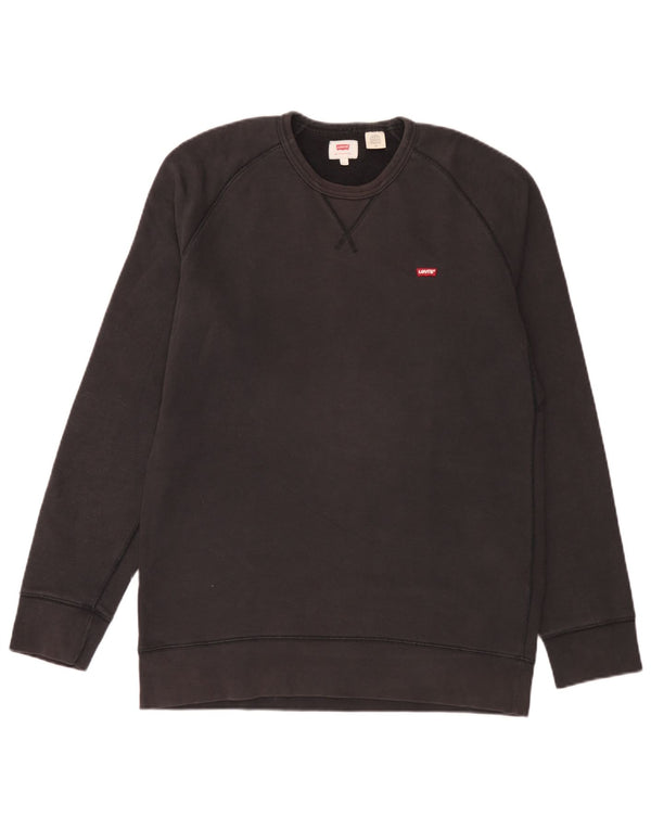 Levi's Mens Sweatshirt Jumper Large Black Cotton