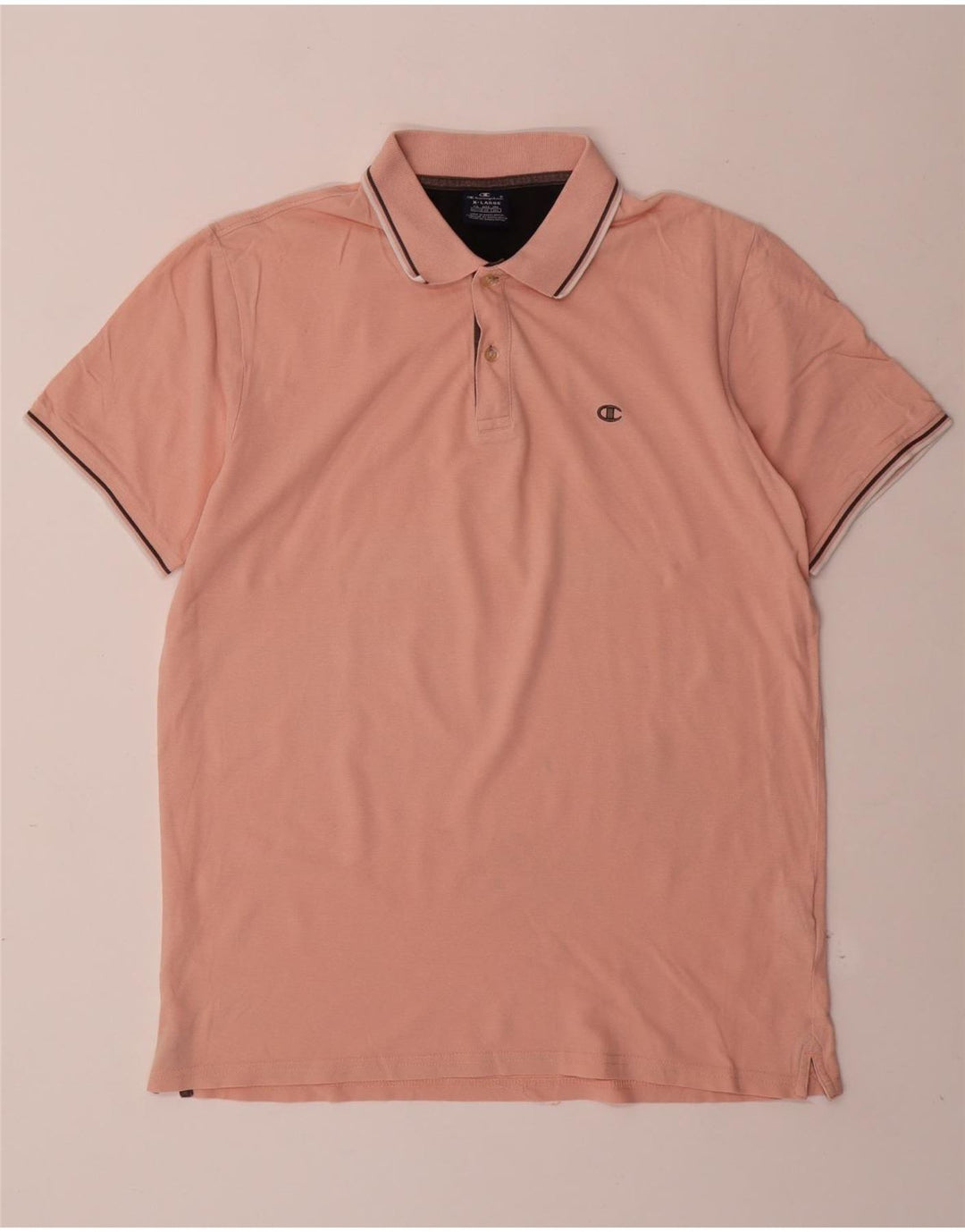 CHAMPION Mens Polo Shirt XL Pink Cotton