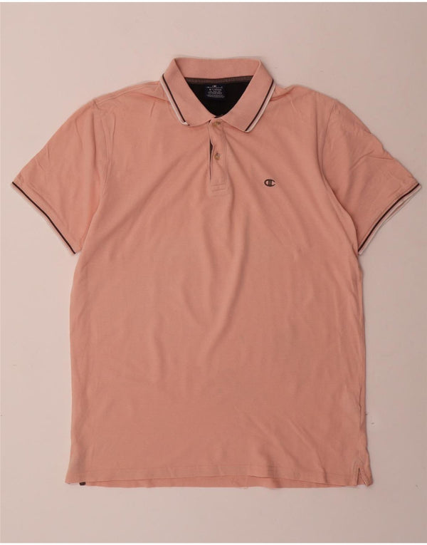 CHAMPION Mens Polo Shirt XL Pink Cotton