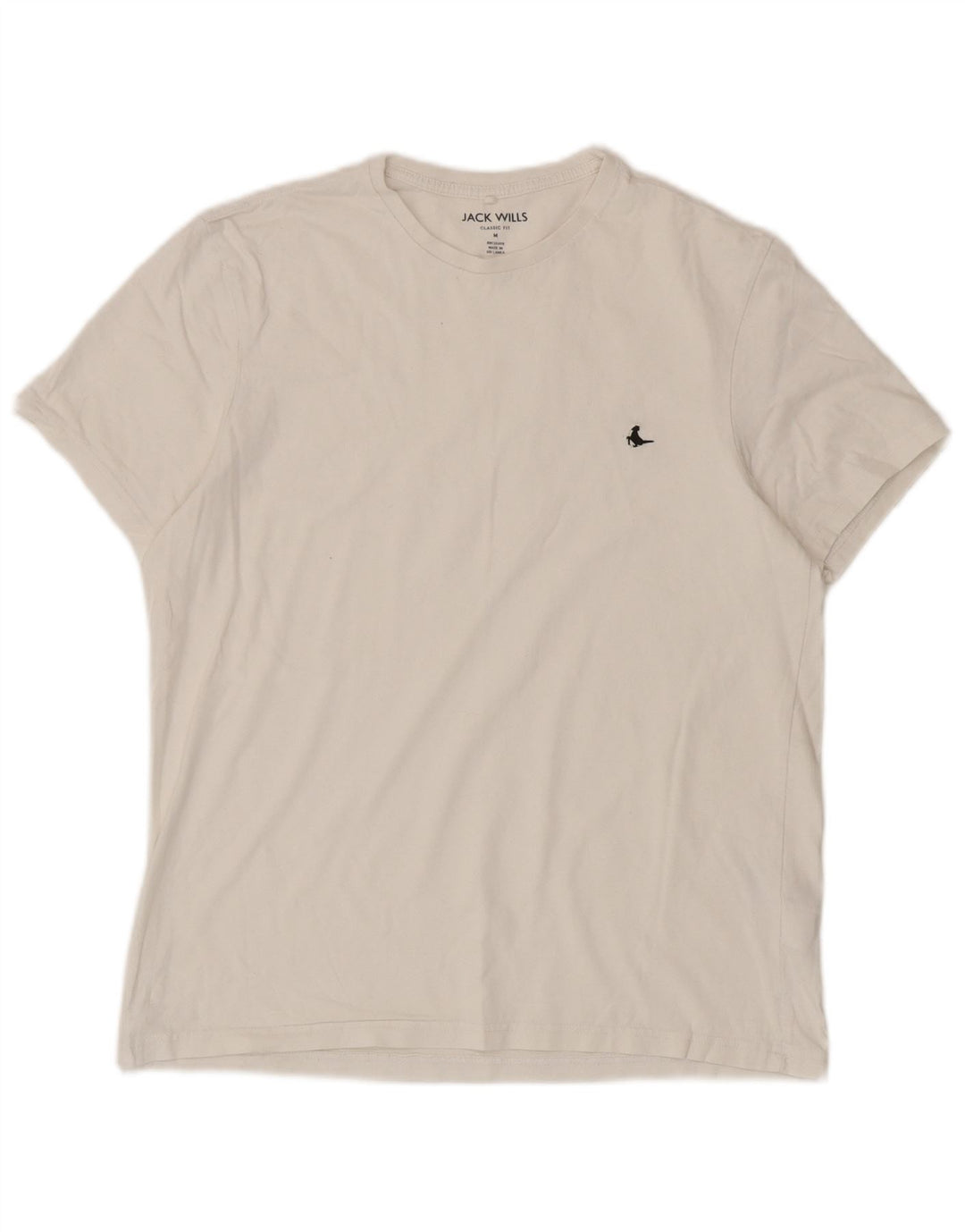 Jack Wills Mens Classic Fit T-Shirt Top Medium White Cotton