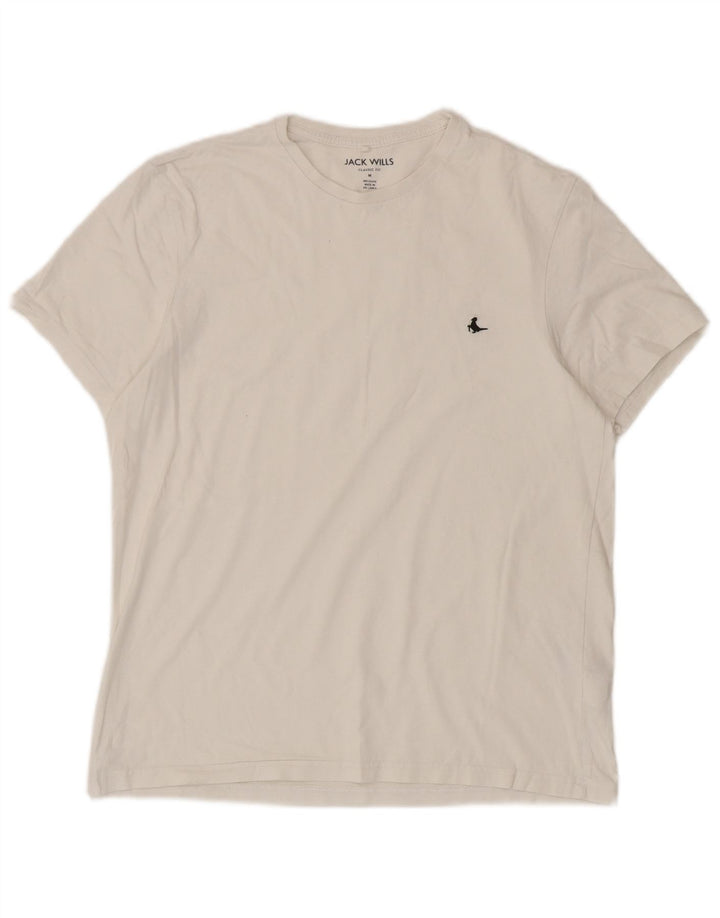 Jack Wills Mens Classic Fit T-Shirt Top Medium White Cotton