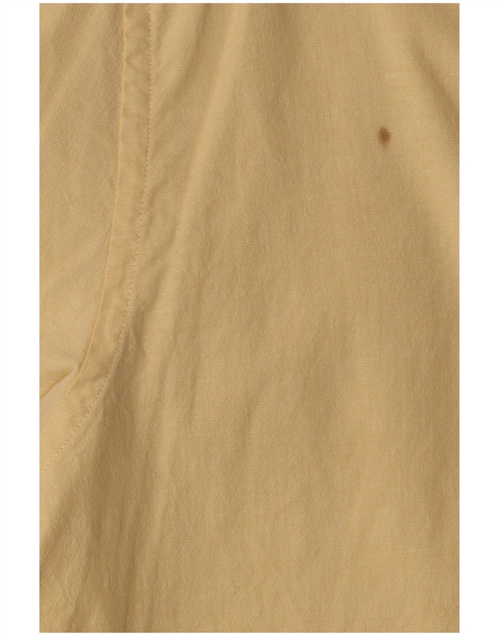 Eddie Bauer Mens Short Sleeve Shirt Medium Yellow Cotton