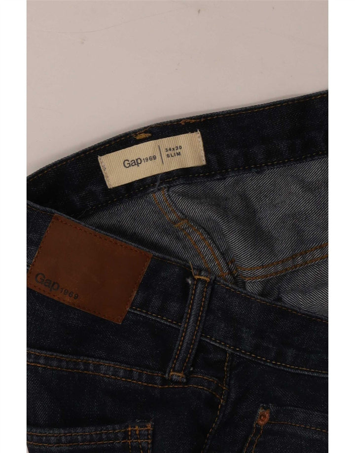 Gap Mens Slim Jeans W34 L30 Blue Cotton