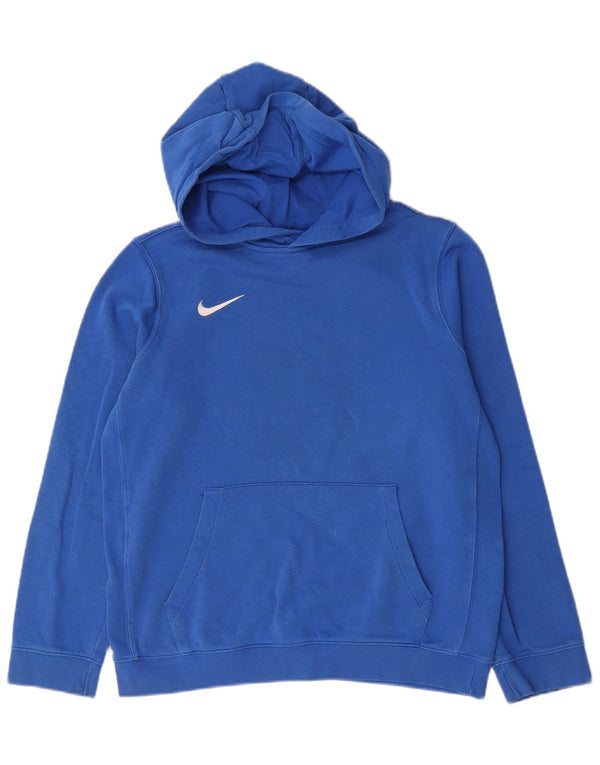 Nike Boys Hoodie Jumper 13-14 Years XL Blue Cotton
