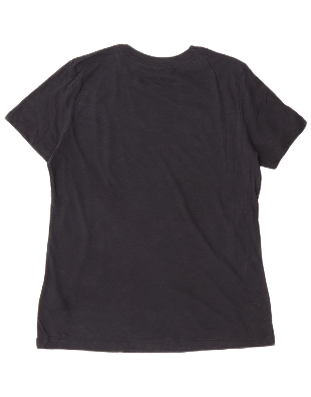 Nike Womens Dri Fit Graphic T-Shirt Top UK 14 Medium Black Flecked Cotton