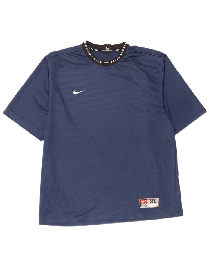 Nike Mens T-Shirt Top UK 45/47 XL Navy Blue Polyester