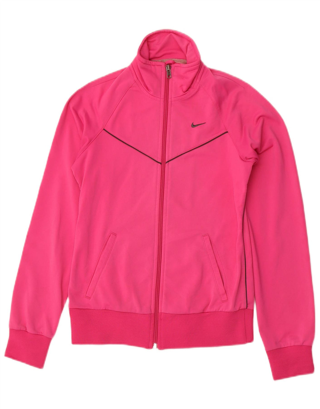 NIKE Womens Tracksuit Top Jacket UK 10 Small Pink Polyester