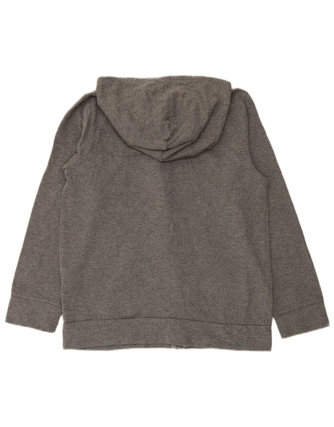 PUMA Boys Graphic Zip Hoodie Sweater 12-13 Years Large Grey Cotton