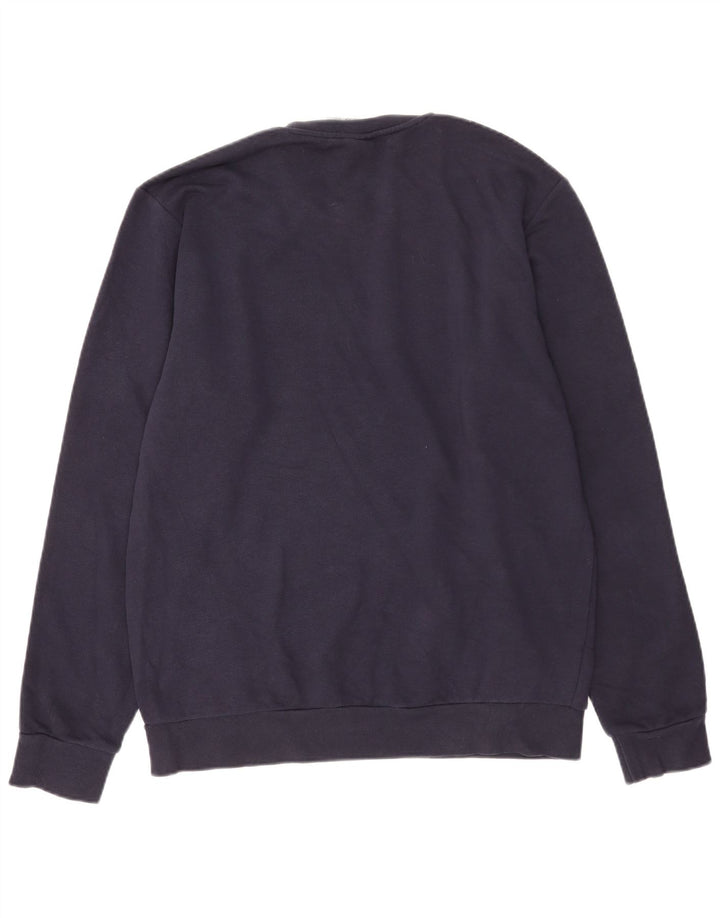 Adidas Mens Sweatshirt Jumper Large Navy Blue Cotton