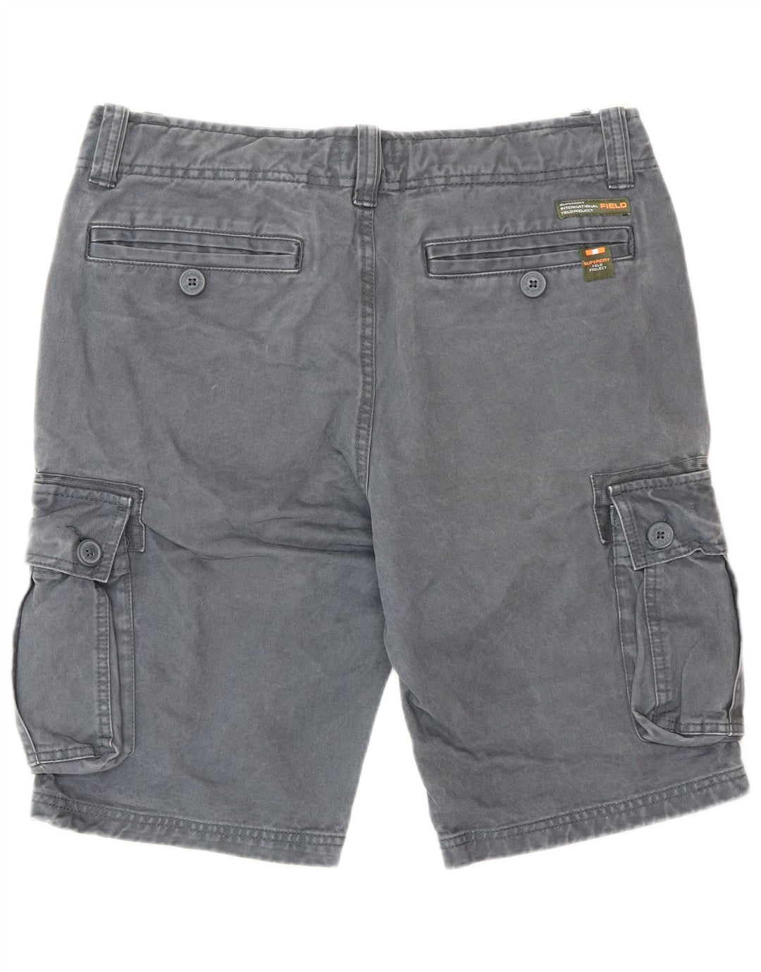 SUPERDRY Mens Cargo Shorts Medium W32  Grey Cotton