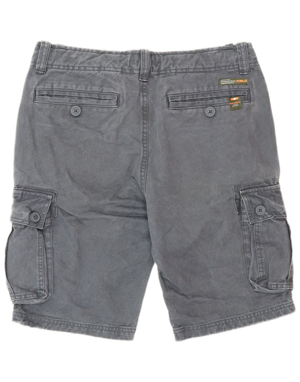 SUPERDRY Mens Cargo Shorts Medium W32  Grey Cotton
