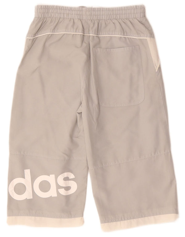 ADIDAS Boys Graphic Bermuda Sport Shorts 15-16 Years  Grey Colourblock